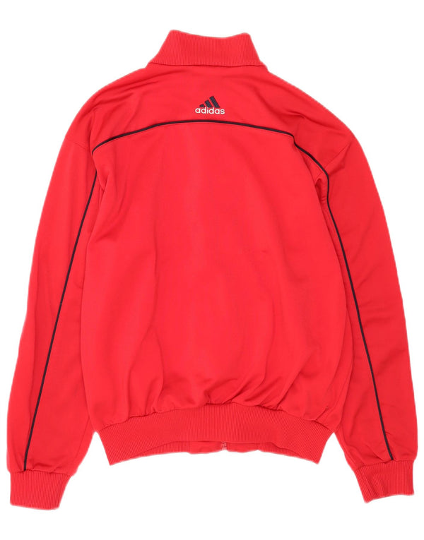 Adidas Dziewczęca Dresowa Topowa Kurtka 13-14 Lat Czerwony Kolorowy Poliester