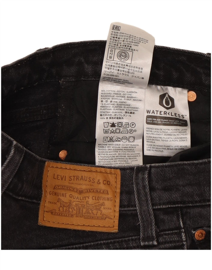 Damskie spodenki jeansowe Levi's W29 Średnia czarna bawełna