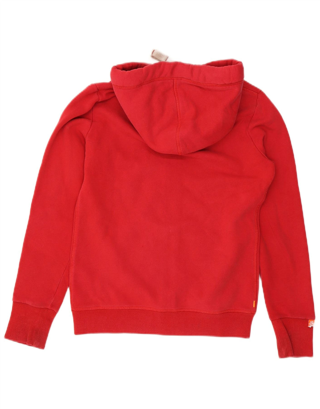 Męski sweter z kapturem i zamkiem błyskawicznym Superdry, mały, czerwony, bawełniany