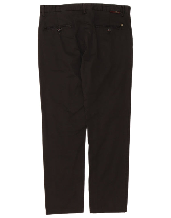 Męskie proste spodnie chino w stylu vintage IT 48 Medium W34 L30 Czarna bawełna
