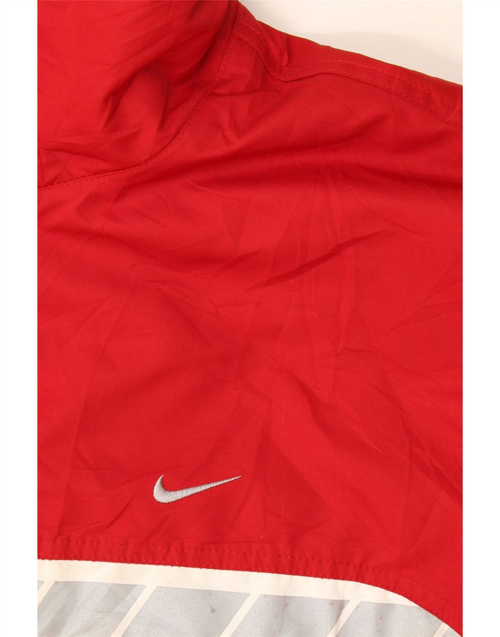 Męska kurtka wiatrówka Nike UK 44 2XL Czerwony poliester z blokami kolorów