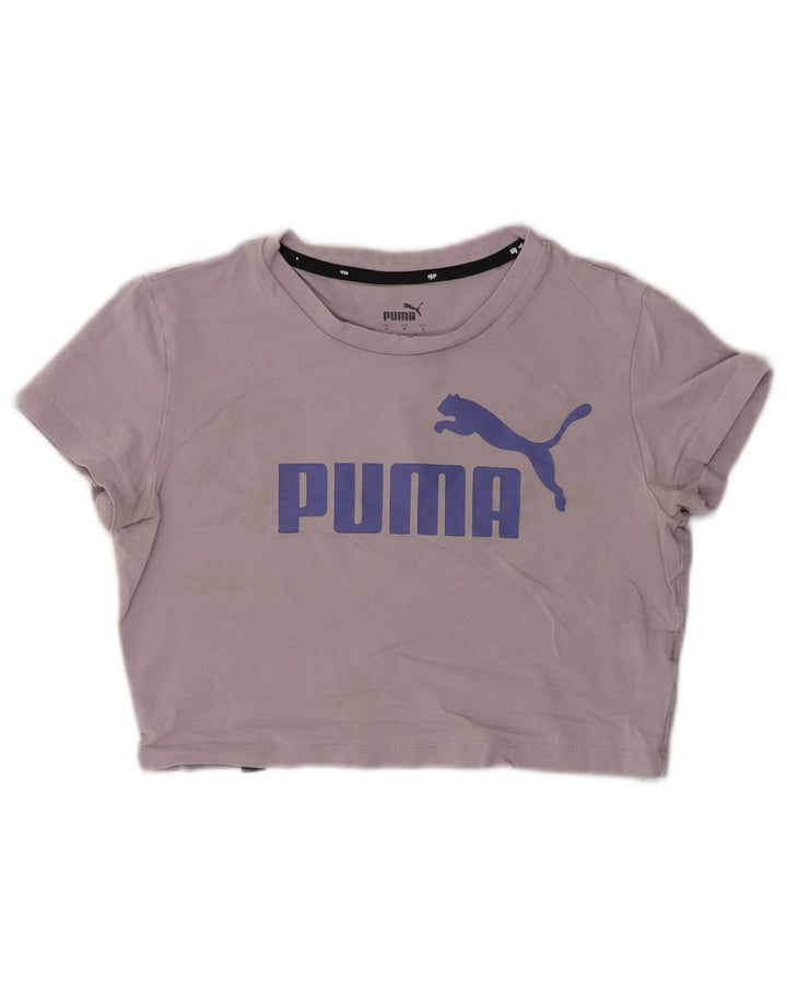 Damska koszulka Puma Crop Graphic Top UK 10 Small Grey