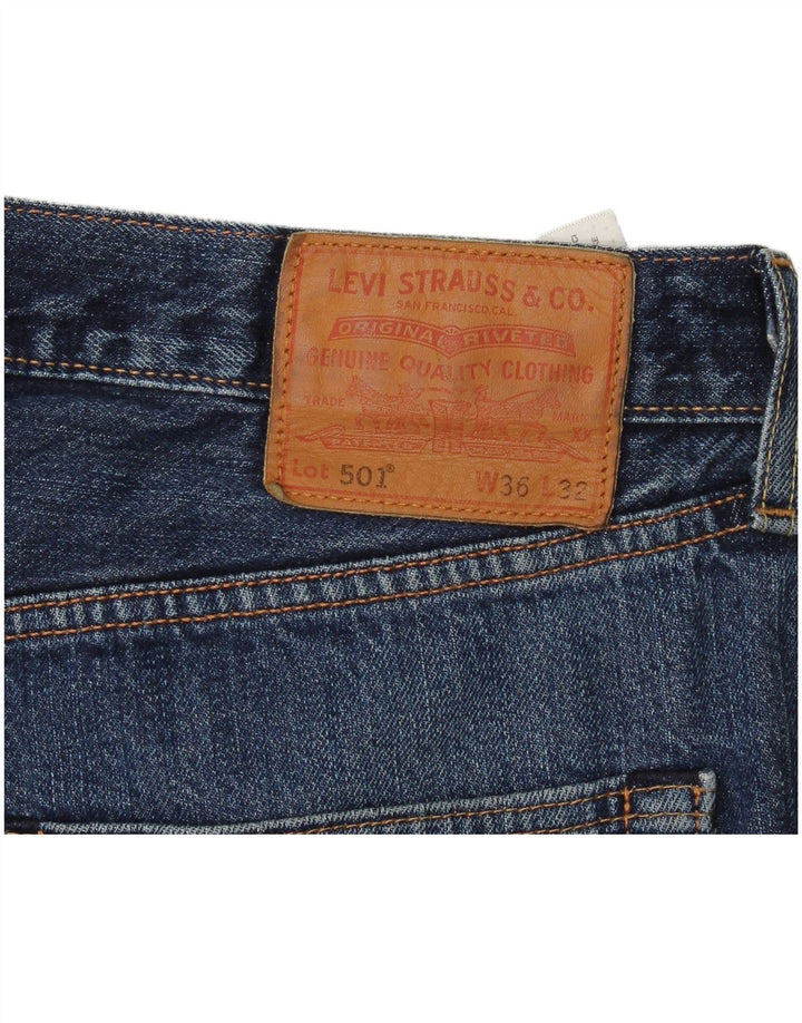 Męskie jeansy Levi's 501 Straight W36 L30 Niebieskie bawełniane