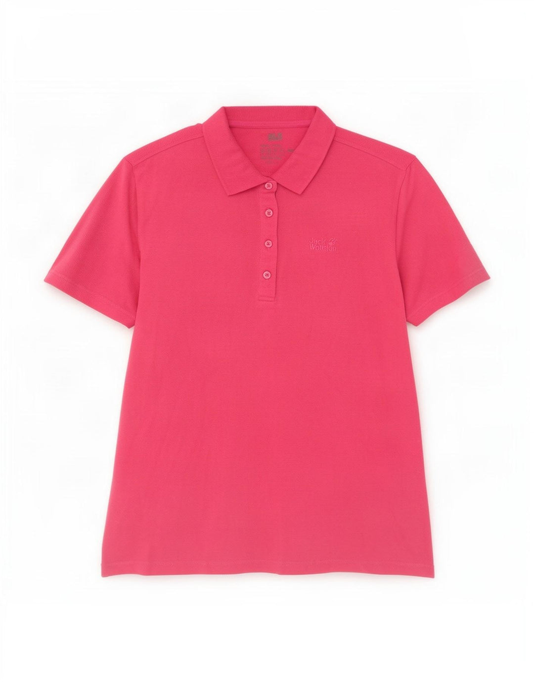 Damska koszulka polo Jack Wolfskin UK 18 XL, różowa, poliester
