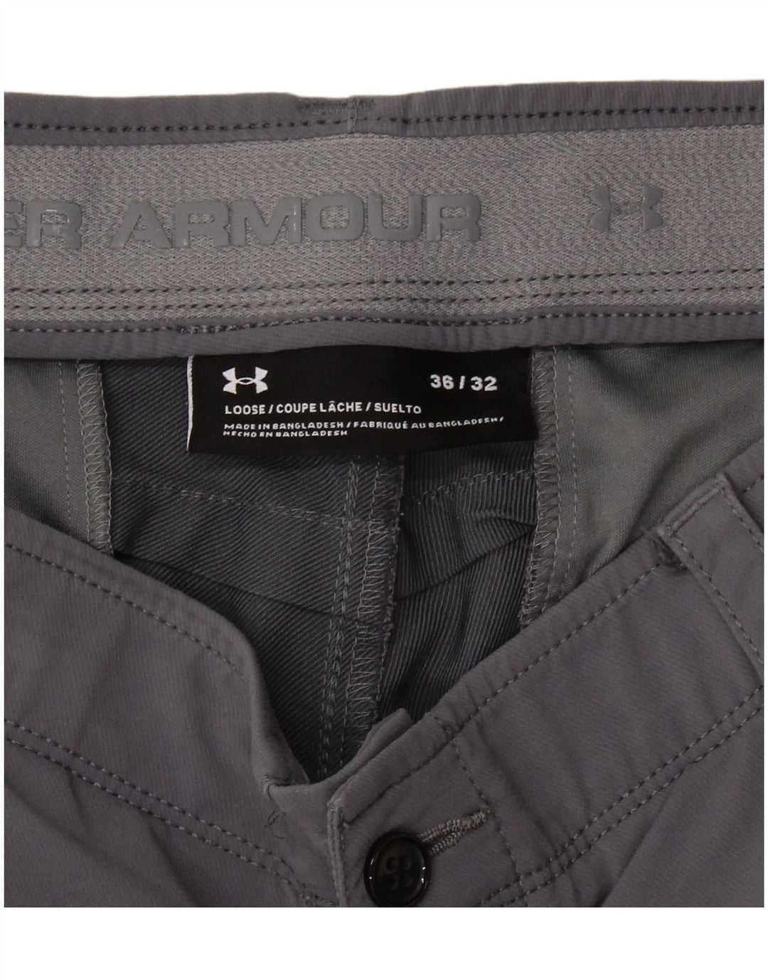 Męskie spodnie typu slim chino UNDER ARMOUR W36 L32 szare