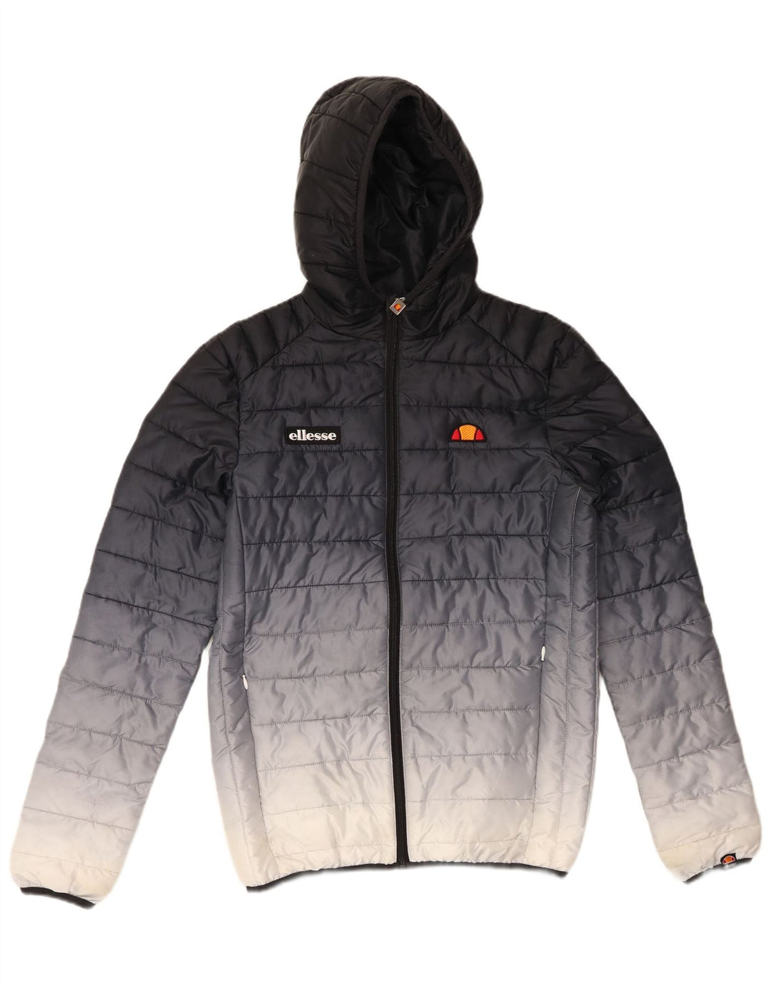 Męska ocieplana kurtka z kapturem ELLESSE UK 34 XS Granatowy poliester w blokach kolorów