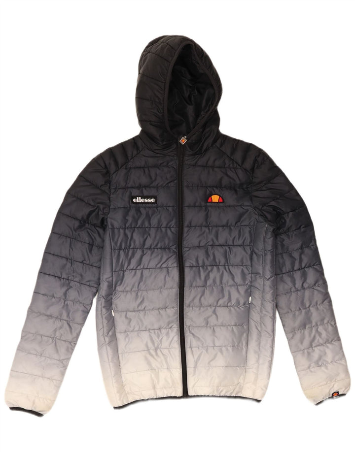 Męska ocieplana kurtka z kapturem ELLESSE UK 34 XS Granatowy poliester w blokach kolorów