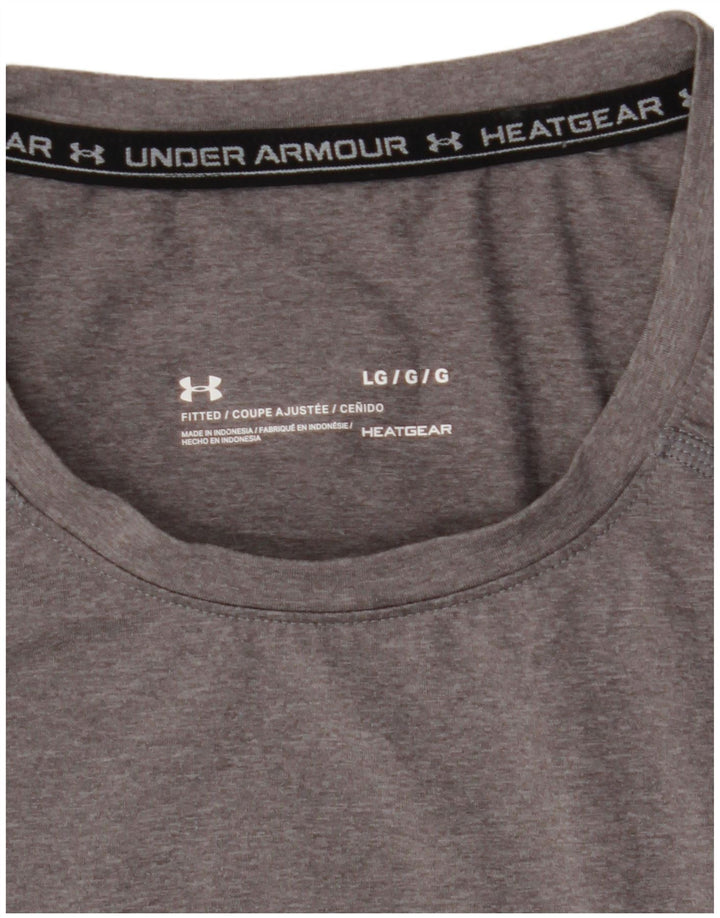 Męski dopasowany t-shirt Under Armour, duży, szary, nakrapiany
