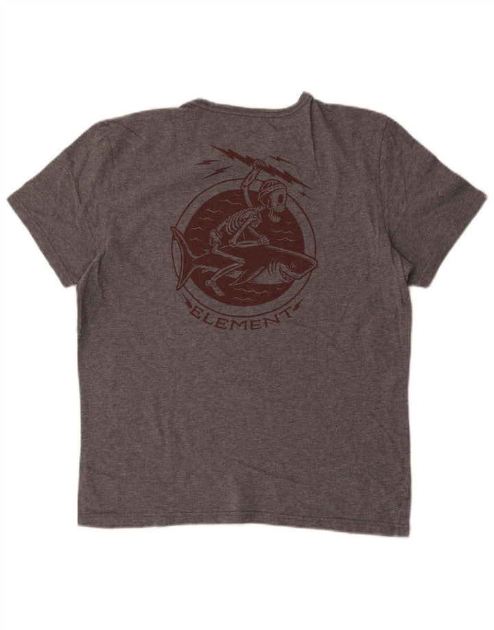 Męski T-shirt z grafiką Element, mały, szary