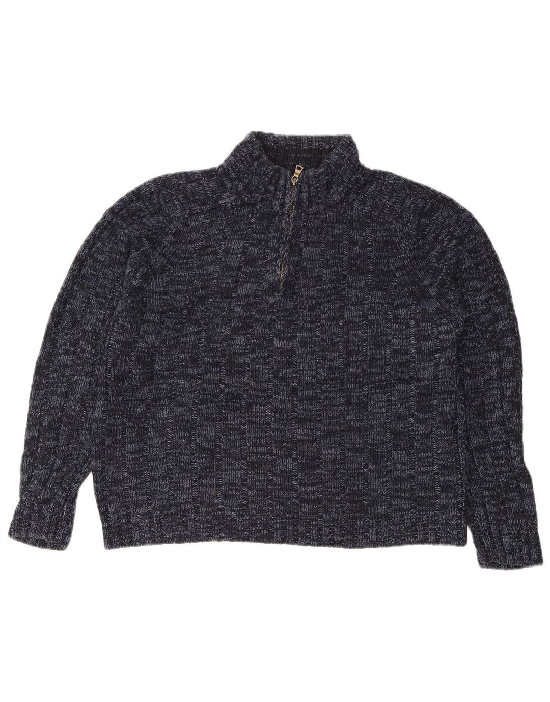 MARKS & SPENCER Damski sweter zapinany na zamek UK 16, duży, granatowy