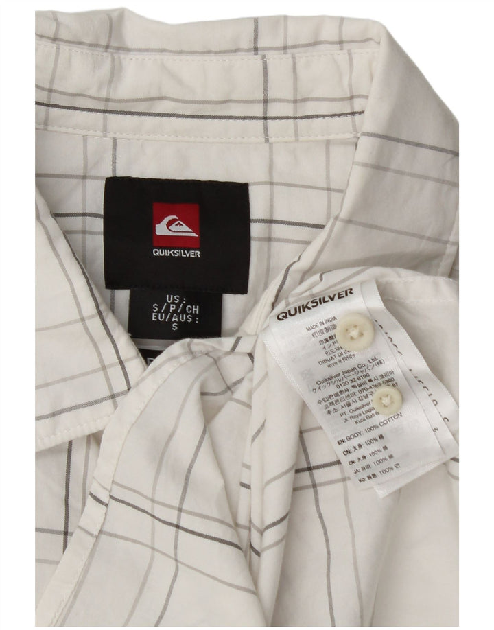 Koszula męska Quiksilver w małą białą kratkę, bawełniana