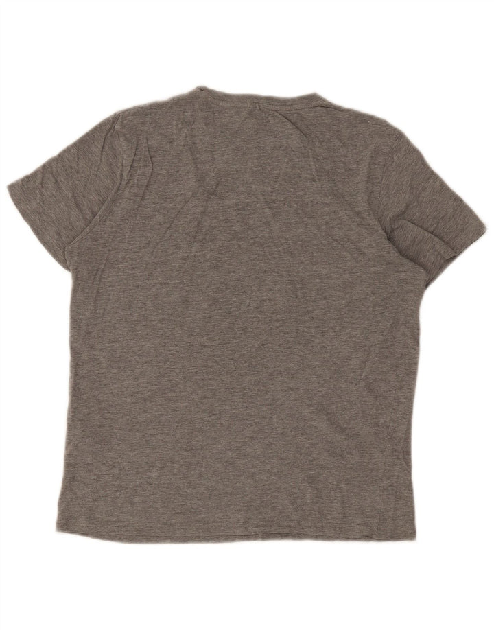 Męski T-shirt z grafiką Jack & Jones, średnioszary, bawełniany