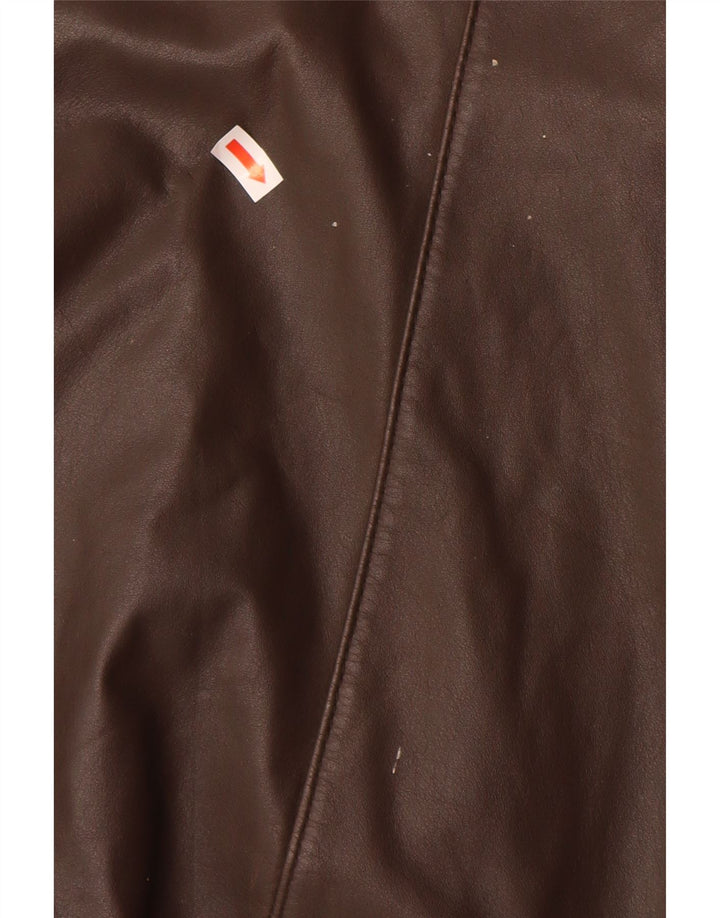 Męska kurtka skórzana VINTAGE IT 48 Średniobrązowa skóra