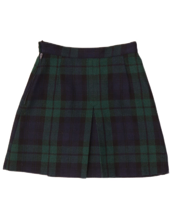 Spódnica damska Benetton IT 40 Small W26 w zieloną kratę, akryl