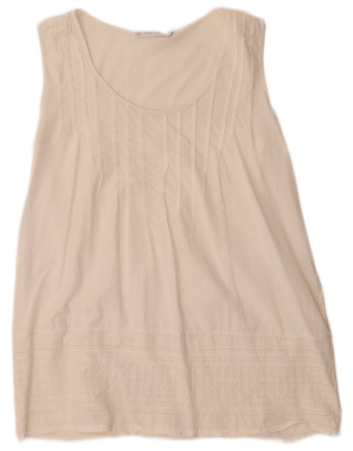Damska bluzka bez rękawów North Sails UK 10, mała, biała