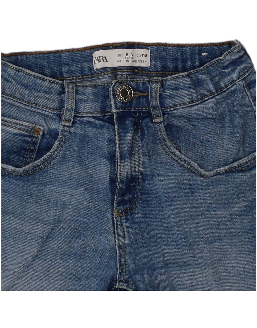 Spodenki jeansowe chłopięce Zara 5-6 lat W20 niebieskie