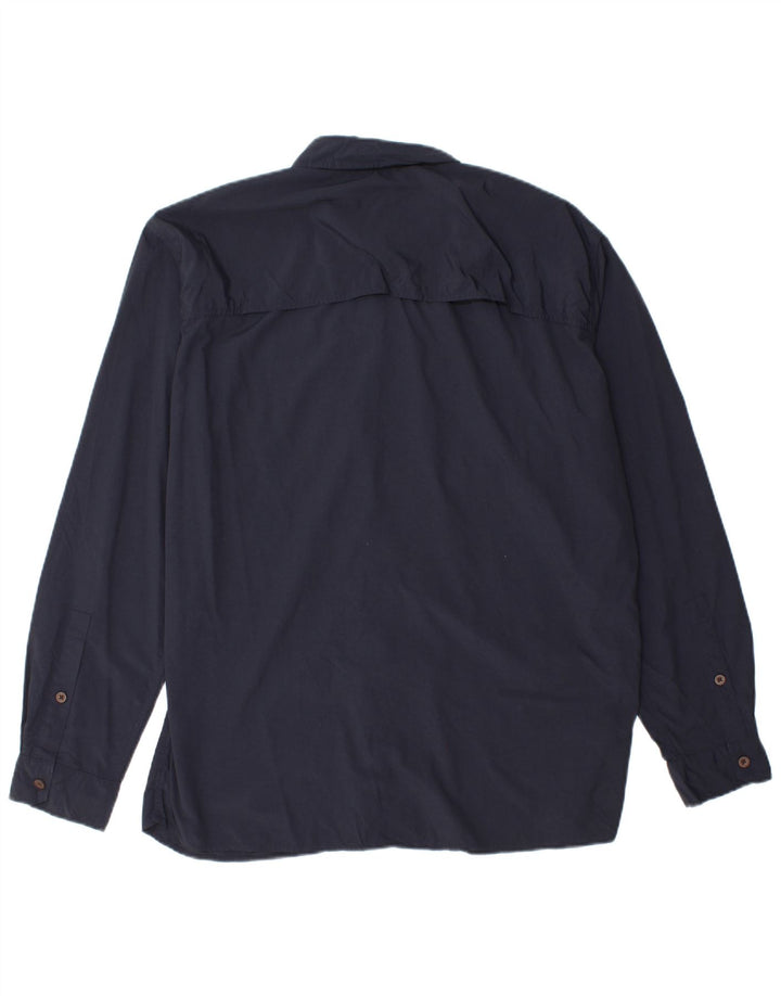 Męska koszula podróżna Eddie Bauer, duża, granatowa, nylonowa