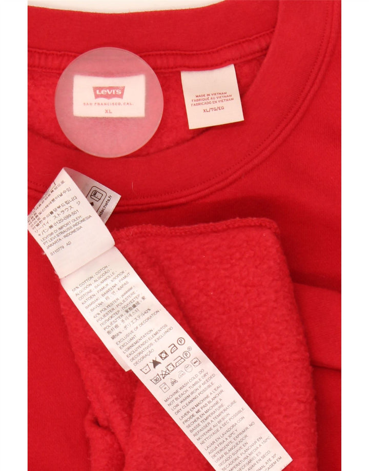 Męska bluza Levi's XL, czerwona, bawełniana