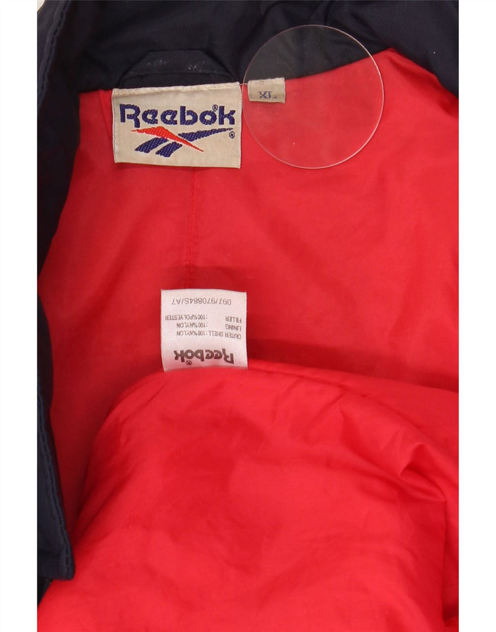 Męska kurtka bomber Reebok Graphic UK 42 XL Granatowy nylon