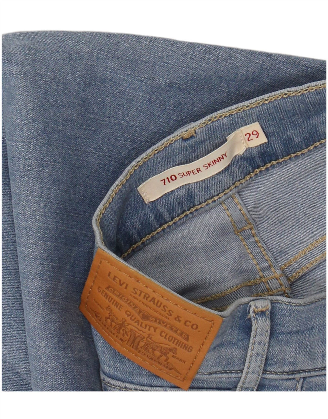 Damskie jeansy Levi's 710 Super Skinny W29 L32 Niebieskie