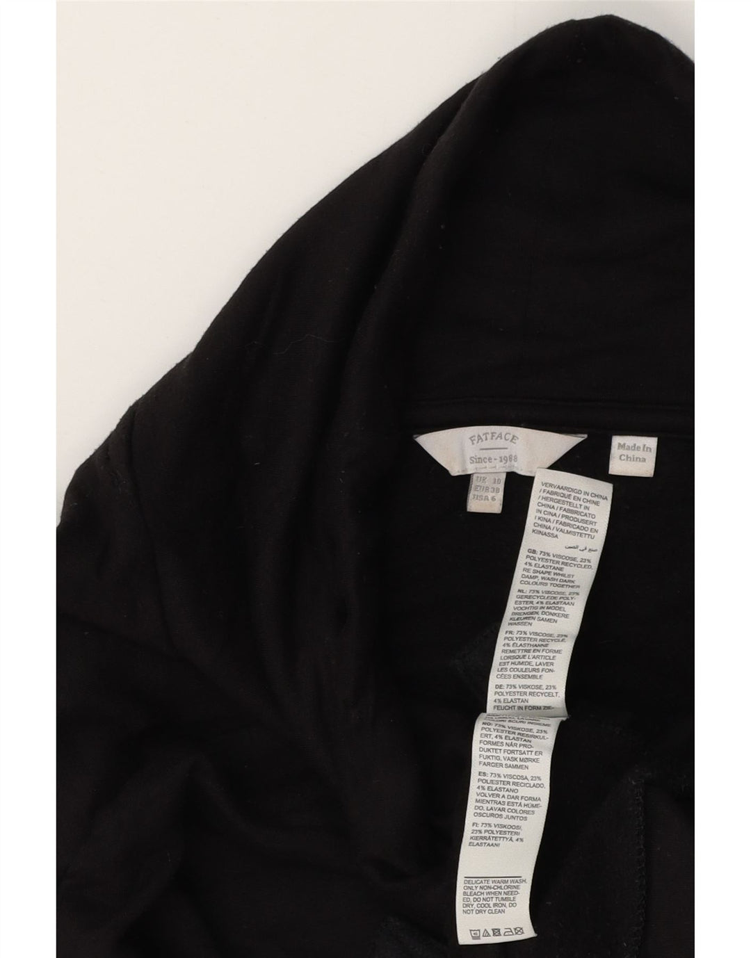 Damska bluza oversize Fat Face z wywijanym dekoltem UK 10, mała czarna
