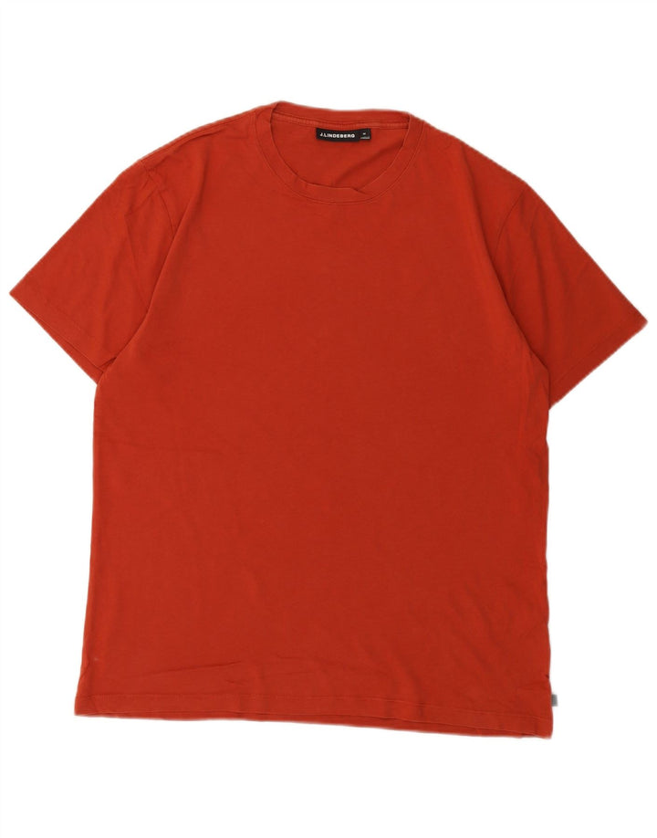 T-shirt męski J.Lindeberg, średni, pomarańczowy, bawełniany