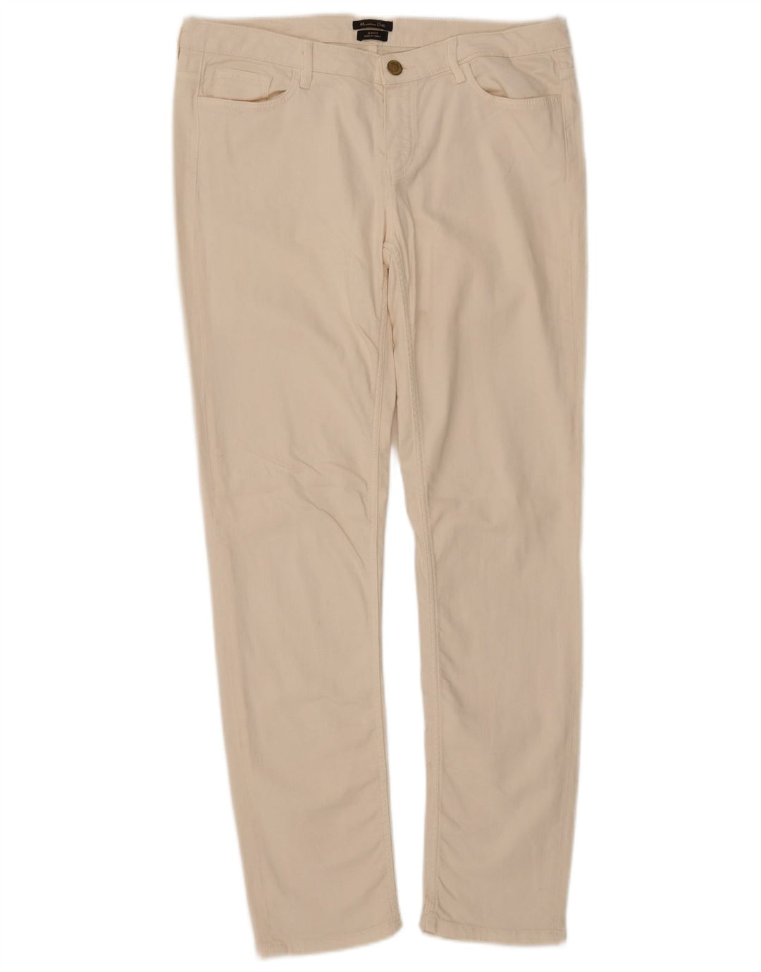 Jeansy damskie Massimo Dutti EU 42 Large W32 L30 Złamana biała bawełna