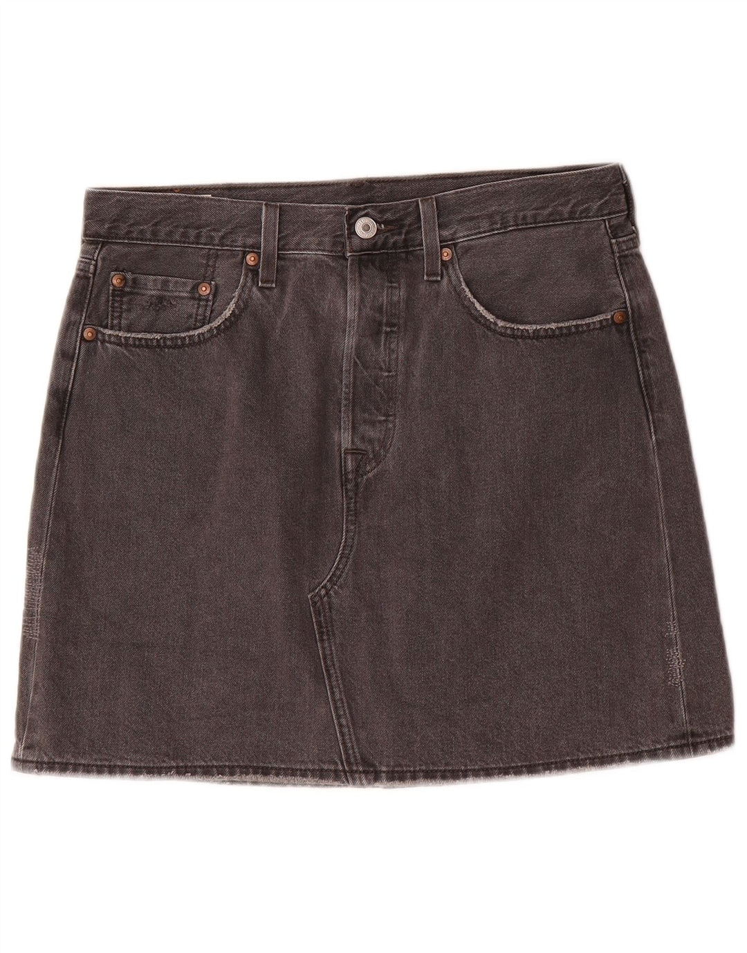Damska mini spódniczka dżinsowa LEVI'S W30 Średni brąz, bawełna
