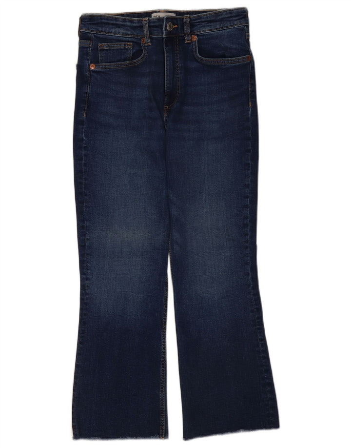 Damskie jeansy Crop Flared Zara EU 40 Medium W30 L25 Granatowe