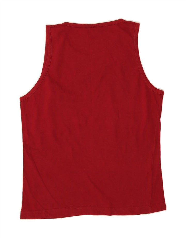 WRANGLER Womens Vest Top UK 14 Medium Red Cotton Vintage Wrangler and Second-Hand Wrangler from Messina Hembry 