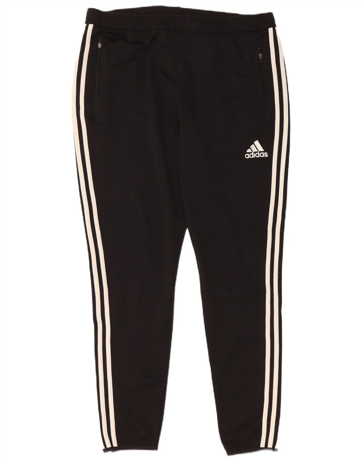 Męskie spodnie dresowe Adidas Climacool, duże, czarne, poliestrowe