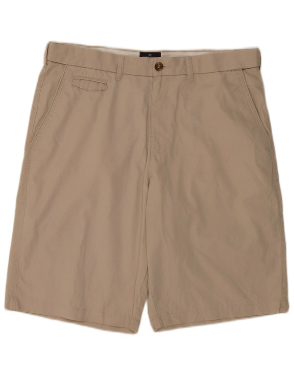 Marks & Spencer Męskie spodenki Chino Blue Harbor W36, duże, beżowe, bawełniane