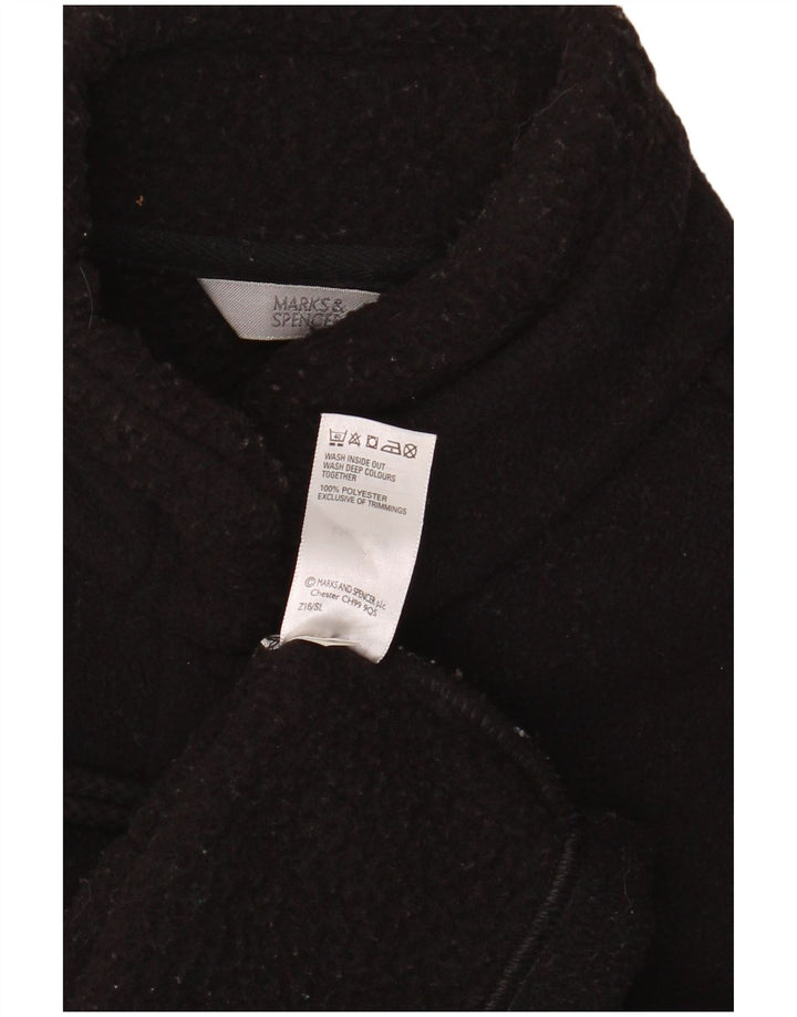 Marks & Spencer Damski płaszcz oversize UK 20 2XL, czarny poliester