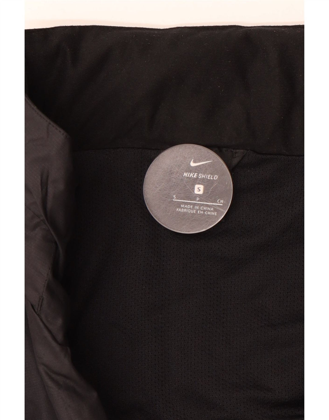 NIKE Mens Hooded Rain Jacket UK 36 Small Black Polyester