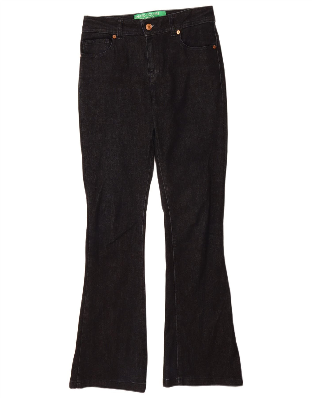Damskie jeansy Bootcut Benetton W27 L30 Granatowe, bawełniane