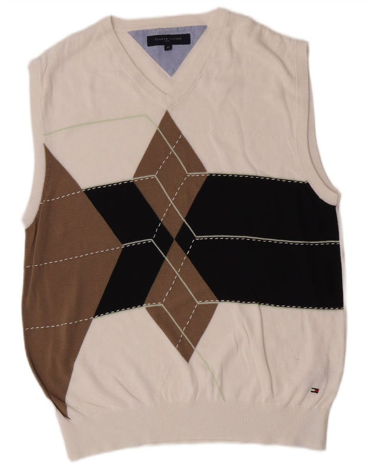 Męski podkoszulek bez rękawów Tommy Hilfiger w kolorze średniej bieli Argyle/Diamentowa bawełna