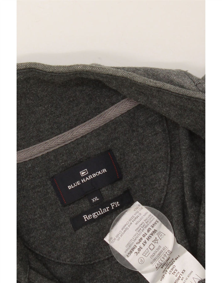 Marks & Spencer Męski sweter z zamkiem błyskawicznym, UK 47/49 2XL, szary