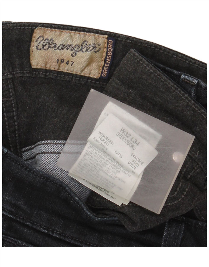 Męskie proste dżinsy Wrangler W32 L28, czarna bawełna