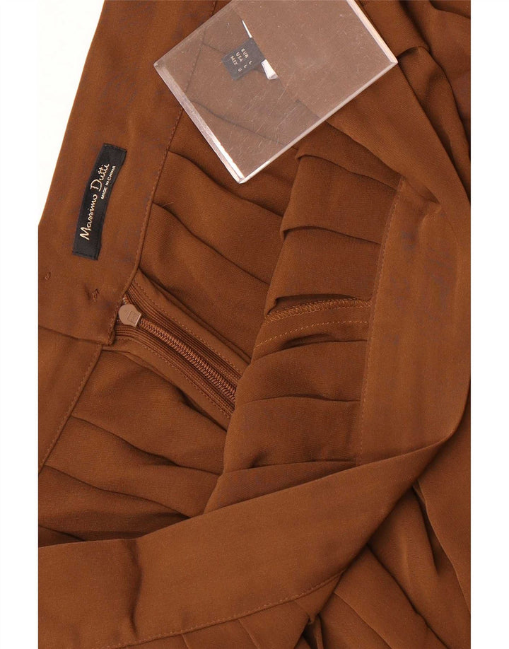 Spodnie damskie Massimo Dutti Cullotes Capri, duże, W32 L22, brązowe, poliestrowe
