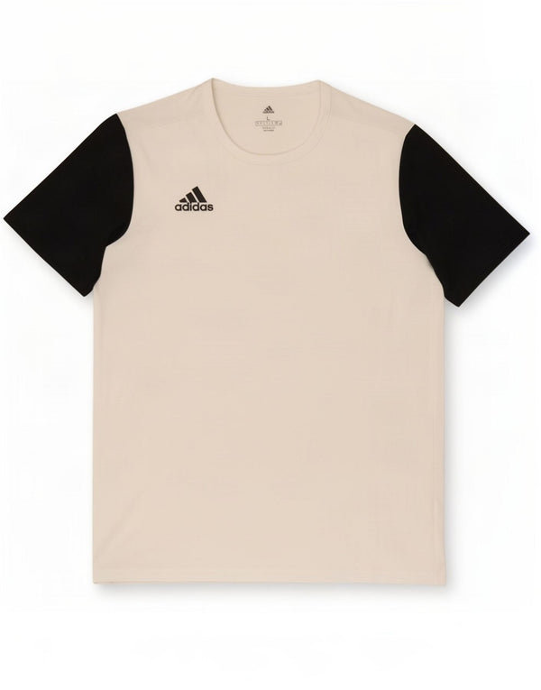 Adidas Męska koszulka Climalite Top, duża, biała, z blokami kolorów