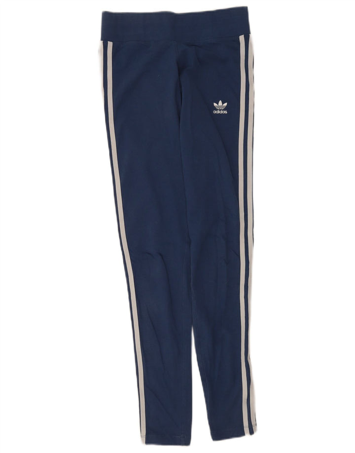 Legginsy Damskie Adidas UK 10 Małe Granatowe Bawełniane