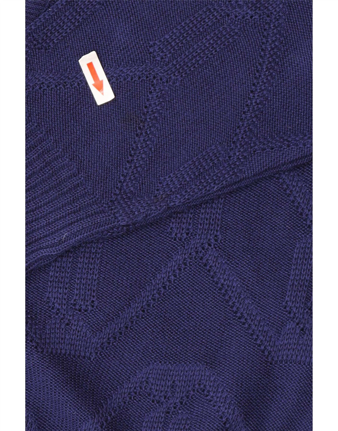 Sweter damski w stylu vintage, EU 38/40, średni niebieski Chevron, poliakryl