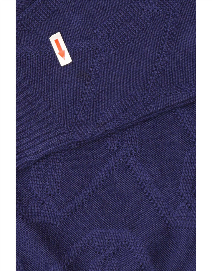 Sweter damski w stylu vintage, EU 38/40, średni niebieski Chevron, poliakryl