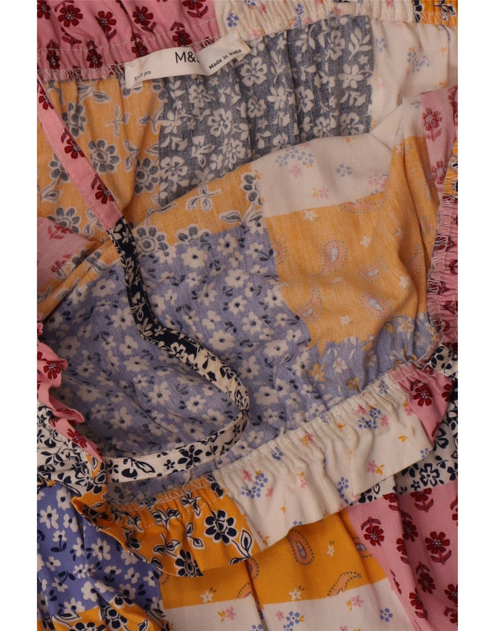 Marks & Spencer Dziewczęca sukienka letnia 12-13 lat, wielobarwna, patchworkowa, bawełniana