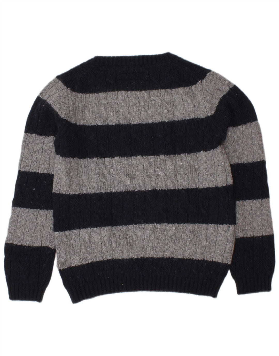 Sweter chłopięcy Massimo Dutti z okrągłym dekoltem, 5-6 lat, granatowy w paski
