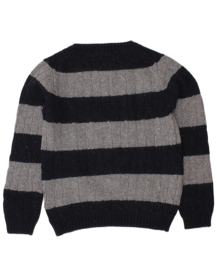 Sweter chłopięcy Massimo Dutti z okrągłym dekoltem, 5-6 lat, granatowy w paski