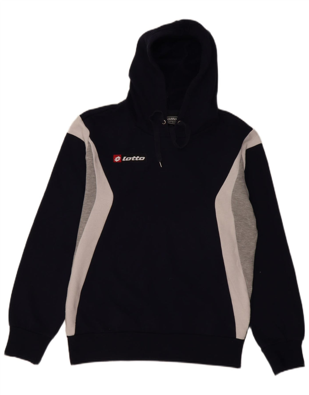 Męski sweter z kapturem LOTTO, duży, granatowy, z blokami kolorów