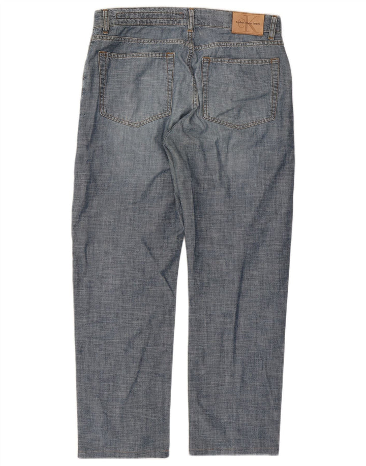 Damskie proste dżinsy Calvin Klein W32 L27 Niebieskie bawełniane