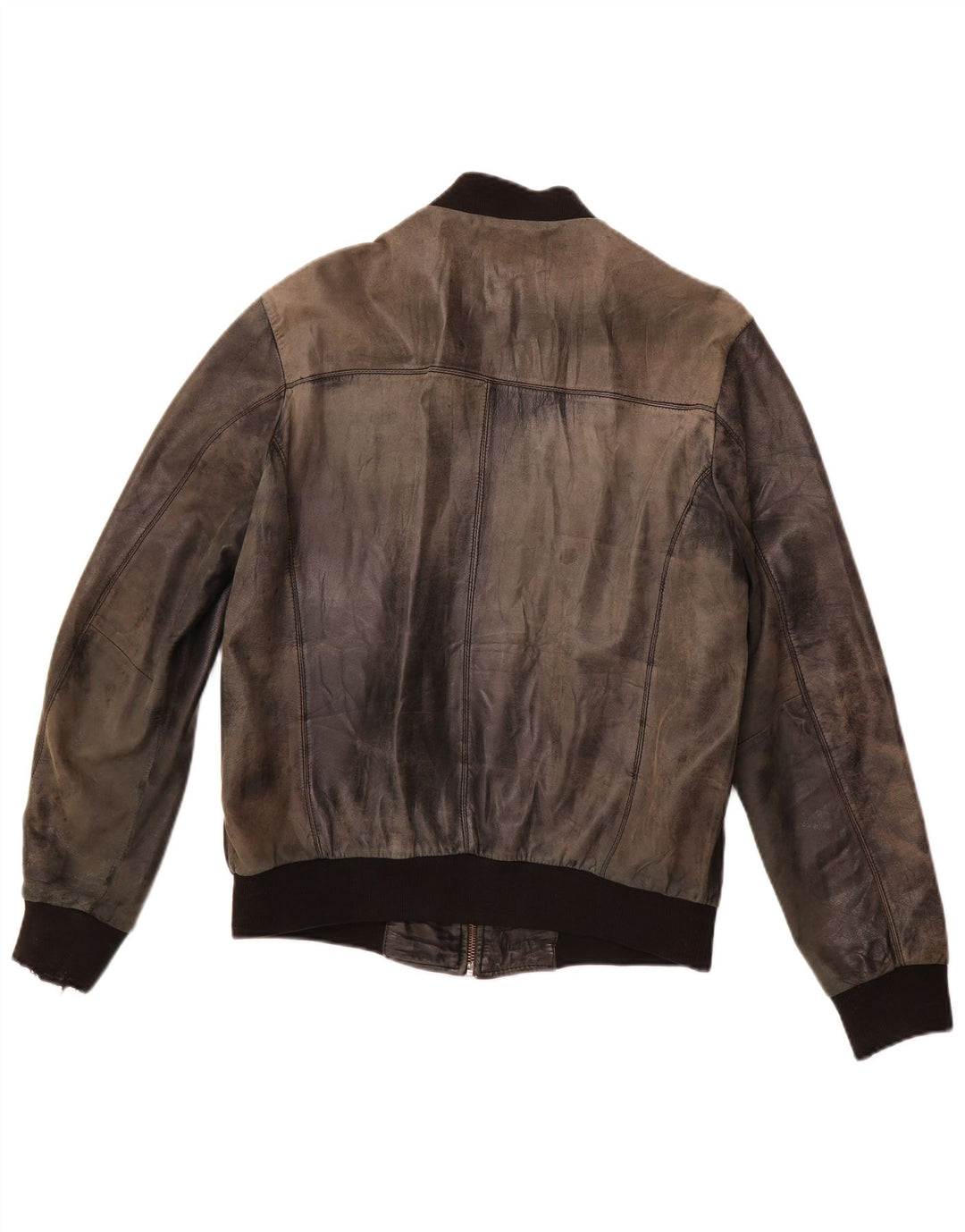 Męska kurtka skórzana VINTAGE UK 38, średnia czarna