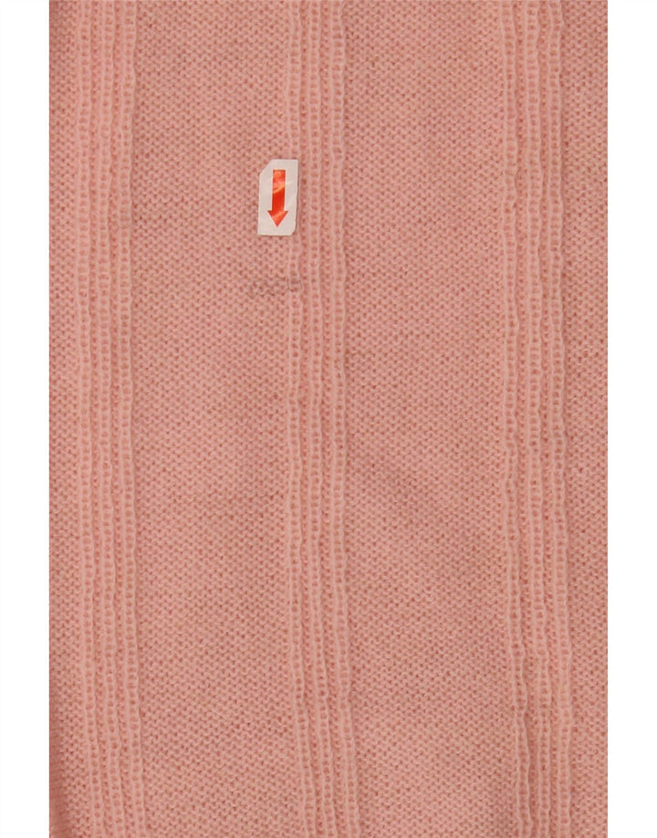 Sweter damski VINTAGE z dekoltem w kształcie litery V, UK 18 XL, różowy